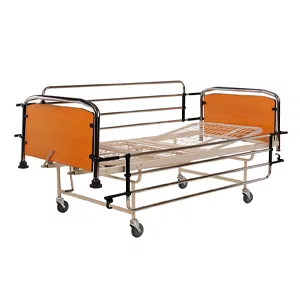 Cama manual de 2 funciones con ruedas