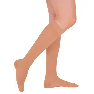 Medias elásticas bajo rodilla de punta cerrada