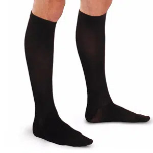 Medias elásticas de hombre bajo rodilla de punta cerrada